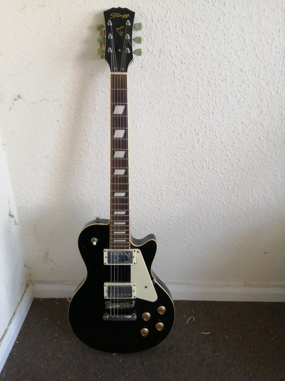 A Stagg Les Paul style electric guitar